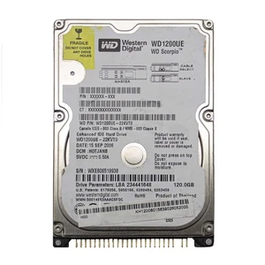 Hard Disk HDD Drive Ide Pata 2,5 " 120gb Computer Portable Eide N Reconditioned - Picture 1 of 3