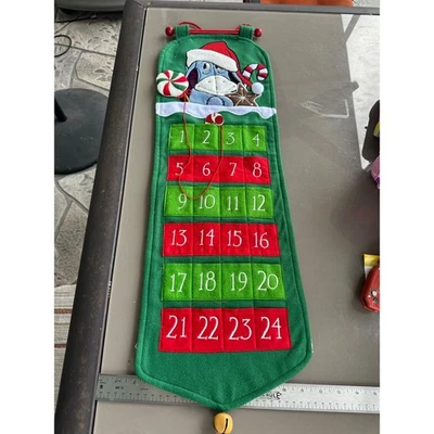 Disney Eeyore Christmas Hanging Felt Advent Calendar Holiday Countdown Decor EUC - Image 1 of 4