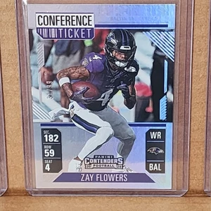 Zay Flowers 2024 Contenders Conference Ticket #31/99 Baltimore Ravens - Picture 1 of 3