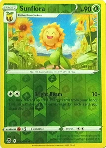 Sunflora Silver Tempest Pokémon TCG 006/195 Reverse Holo Uncommon - Picture 1 of 1