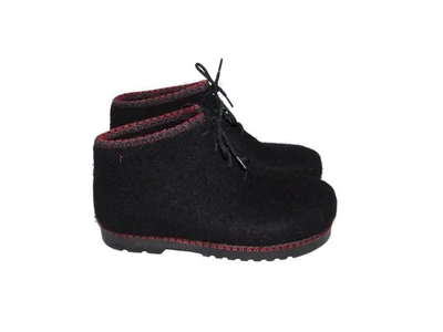 Botas al Tobillo Stegmann Talla 7 Negras Salvajes N Lana Fieltro Con Cordones Mujeres Invierno Foto 1 de 4