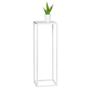 bremermann Blumenhocker ca. 30 x 30 x 90 cm, Metall-Beistelltisch, weiß - Bild 1 von 8