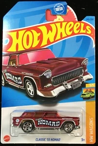 Hot Wheels Classic '55 Nomad Dark Dragway Red #243 243/250 - 2023 HW Wagons - Picture 1 of 9