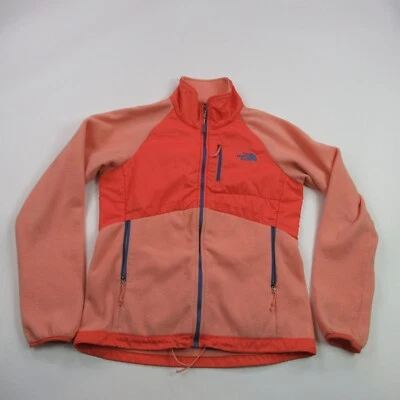 Chaqueta North Face para mujer pequeña manga larga cremallera completa ligera naranja polar Foto 1 de 4