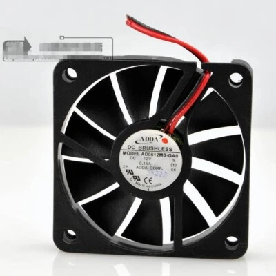 ADDA AD0612MS-GAO 12V 0.14A 6cm 6010 2-Wire Cooling Fan - Image 1 of 4
