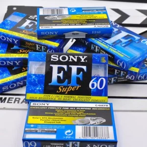 Auténticas cintas de casete en blanco Sony EF60 paquete de 9 medios de grabación de alta calidad - Imagen 1 de 2