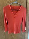 Citizens Of Humanity By Jerome Dahan 3/4 Sleeve Shirt Orange/Coral Size Small