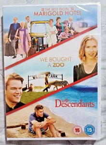 NEW & Sealed The Best Exotic Marigold Hotel/We Bought A Zoo /The Descendants DVD - Picture 1 of 2