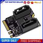 Converter Adapter Cards SSD M.2 A/E Key NGFF to 2 Ports SATA3.0 Expansion Card
