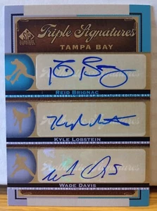 2012 SP Signatures #TB17 Triple Signatures Reid Brignac Wade Davis Auto Baseball - Bild 1 von 8