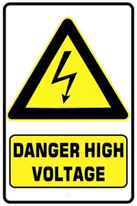 Letrero de novedad de aluminio de alto voltaje Danger - Imagen 1 de 2