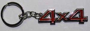 4X4 Metal Red Chrome Keychain for Truck Jeep Toyota Ford Chevy Dodge - Picture 1 of 1