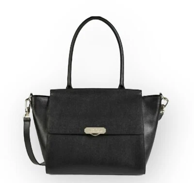 Bolso de mano Versace Collection Signature de cuero italiano negro Foto 1 de 4