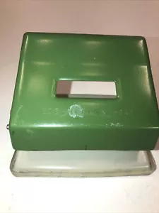Vintage Soennecken 2 Loch Papierstanzer - Metall Industriezeitalter Modell 5041 grün - Bild 1 von 8