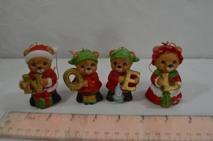 NOEL Homco 5720 Bears Ornament Christmas Complete Set Tree Porcelain T56 - Picture 1 of 6