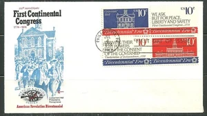 ESTADOS UNIDOS FDC 1546A PRIMER CONGRESO CONTINENTAL 07/04/1974 FILADELFIA PA - Imagen 1 de 1
