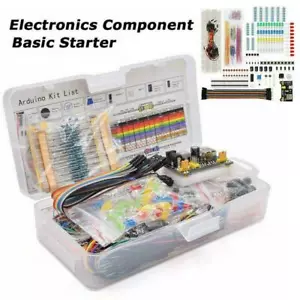 Electronic Component Starter Kit Wires Breadboard Buzzer LED Trans - Picture 1 of 11