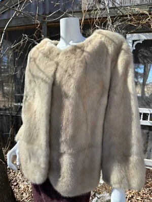 二十世纪中叶金色银色貂皮毛皮大衣纽伦堡佩尔兹-科赫 — 第 1/4 张图片