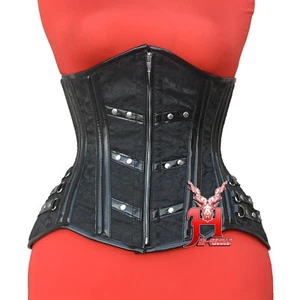 Steel Boned Under Bust Brocade Steam Punk Body Shaper Hourglass Corset Hi-64 - Picture 1 of 7