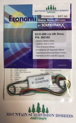 Soundtraxx 882102 UK Diesel Econami ECO-200 DCC Sound Decoder      | $5 Offer - Image 1 of 4