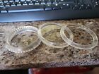 Vintage Bracelets Clear Lucite Bangles one with Clear Rhinestones qty 3