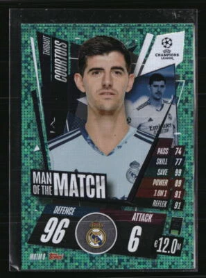 Thibaut Courtois 2020 Topps Match Attax Man Of The MAtch #MOTM8 Soccer - Image 1 of 2