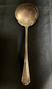 WM Rogers & Son AA Punch/Soup Ladle Spoon "Floral" Pattern Silver Plate (D3-4) - Bild 1 von 8