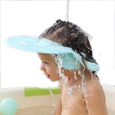 Baby Shower Bath Cap wash Shampoo Shield Visor hat Bathing tub Head Hair Blue