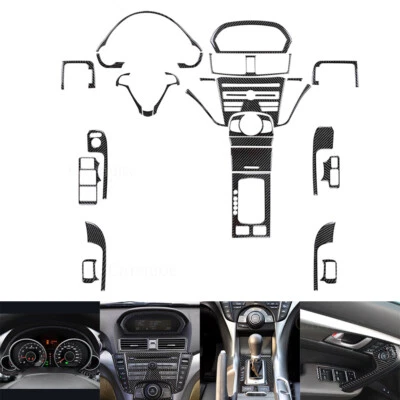 27PCS For Acura TL 2009-14 Carbon Fiber Full Kits Interior Trim Set - Image 1 of 4
