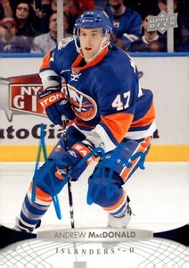 Andrew MacDonald - Signed 2011-12 Upper Deck Series 2 Arena Card #NYI-3 - Picture 1 of 2