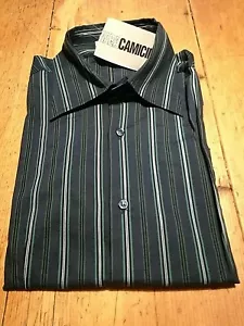 CAMICIA NARA CAMICIE UOMO XS BLU A RIGHE MULTICOLORE NUOVO MOD. H051021 - Imagen 1 de 1