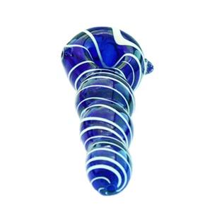 Pipa para fumar tabaco de vidrio de 4,3" de grosor coleccionable hecha a mano preciosas pipas de tazón - Imagen 1 de 5