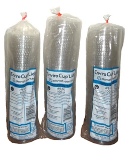 Enviro Three Packs Of 100 Each 12Oz...16Oz...20Oz...24Oz Cup Lids - Picture 1 of 1