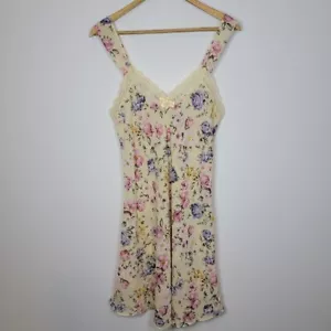 Vestido sin Mangas Floral Amarillo Para Mujer Inner Most Talla M Encaje Femenino Coqueta Hada - Imagen 1 de 9