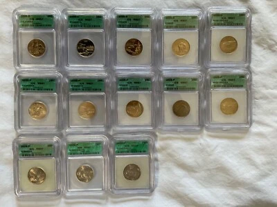 year 2005 & 2006 United States mint state quarters lot of 13 graded by ICG - Image 1 of 4