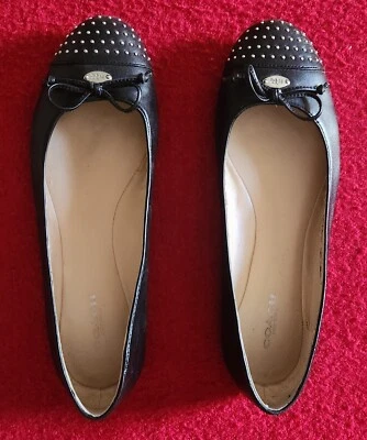 Coach Women's Shoes Black w/Silver 8M Doreen Classic Nappa slightly used - Image 1 of 4