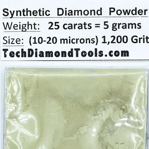 Polvo de diamante TechDiamondTools 1.200 arena 10-20 micras, 25 quilates = 5 gramos - Imagen 1 de 7