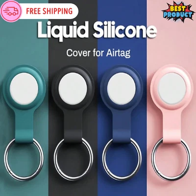 BRANDED For Apple AirTag Silicone Loop Holder Keyring Carry Case Air Tag Tracker Air Tag