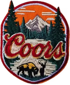 Coors bestickt Bügelbild Patch Bier Cowboy Rodeo Berge - Bild 1 von 1