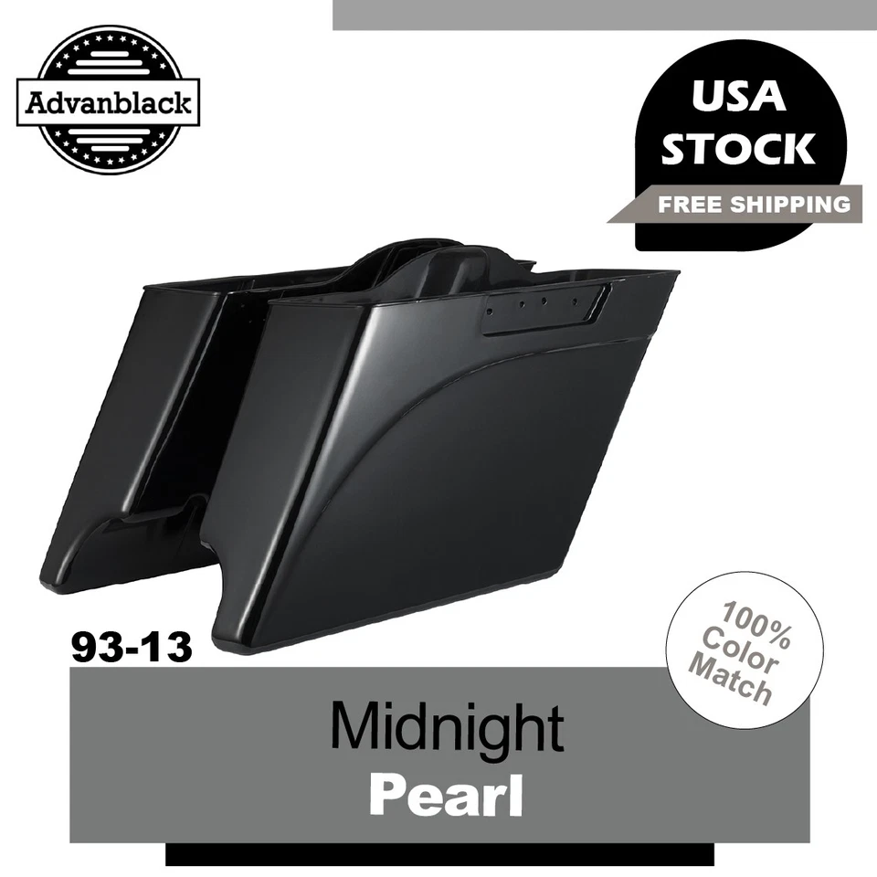 Parte inferior de alforja estirada Midnight Pearl para Harley Street Road Glide 1993-2013 Foto 1 de 4