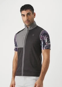 Chaleco Puma Golf Cloudspun - Negro Brezo/Pizarra Cielo - Talla Grande 44-46" Pecho - Imagen 1 de 7