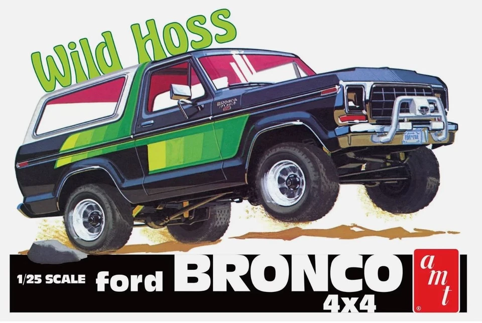 AMT, FORD Bronco 4x4 1978 - Wild Hoss para montar y pintar, 1/25, AMT1304/12 Foto 1 de 1
