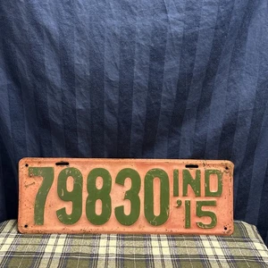 Indiana 1915 #79830 License Plate  3+ Years Old.   JW - Picture 1 of 17