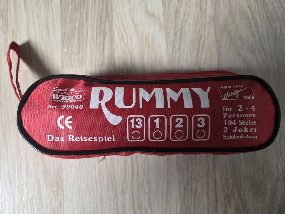 RUMMY Reisespiel WEICO mit Tasche – Zahlensteine • Klassiker • Vollständig  - Bild 1 von 4