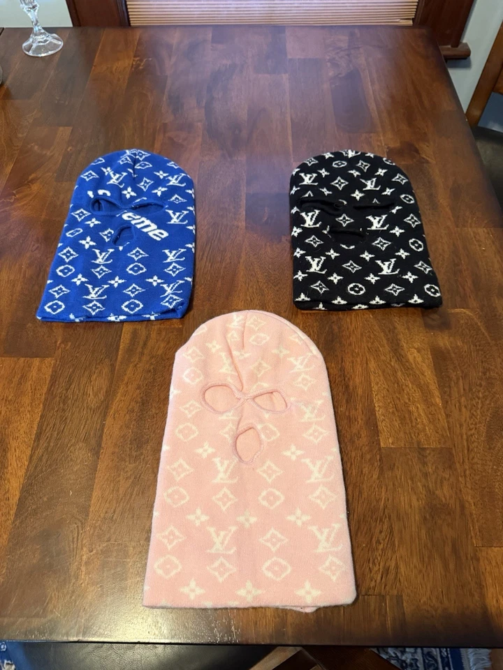 Pack de 3 máscaras de esquí de diseño (azul, negro, rosa) Foto 1 de 4