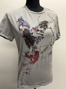 Gianfranco Ferre Gray Rooster Graphic Print T-shirt Top Short Sleeves Italy M - Picture 1 of 12