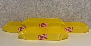 Oscar Mayer Hot Dog Bandeja Soporte Juego de 4 Plástico Kraft Comida RARO De Colección - Imagen 1 de 3
