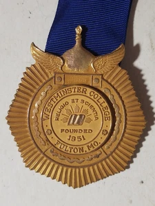 Insignia y cinta de Westminster College, Fulton MO - Imagen 1 de 7