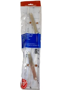 Weems & Plath Parallel Rullers 15" With Protractor Scale - Picture 1 of 5