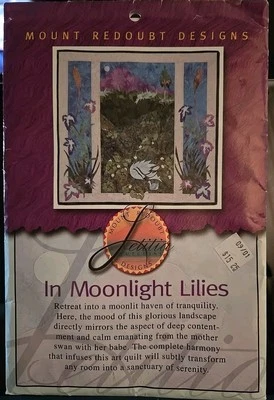 In Moonlight Lilies Wall hanging Quilt Pattern Mount Redoubt Designs 32"x34" NEW - Image 1 of 2